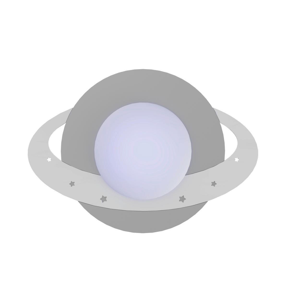 LED-KINDERDECKENLEUCHTE Saturn Starlight 75/50/8 cm   - Weiß, Basics, Holz (75/50/8cm)
