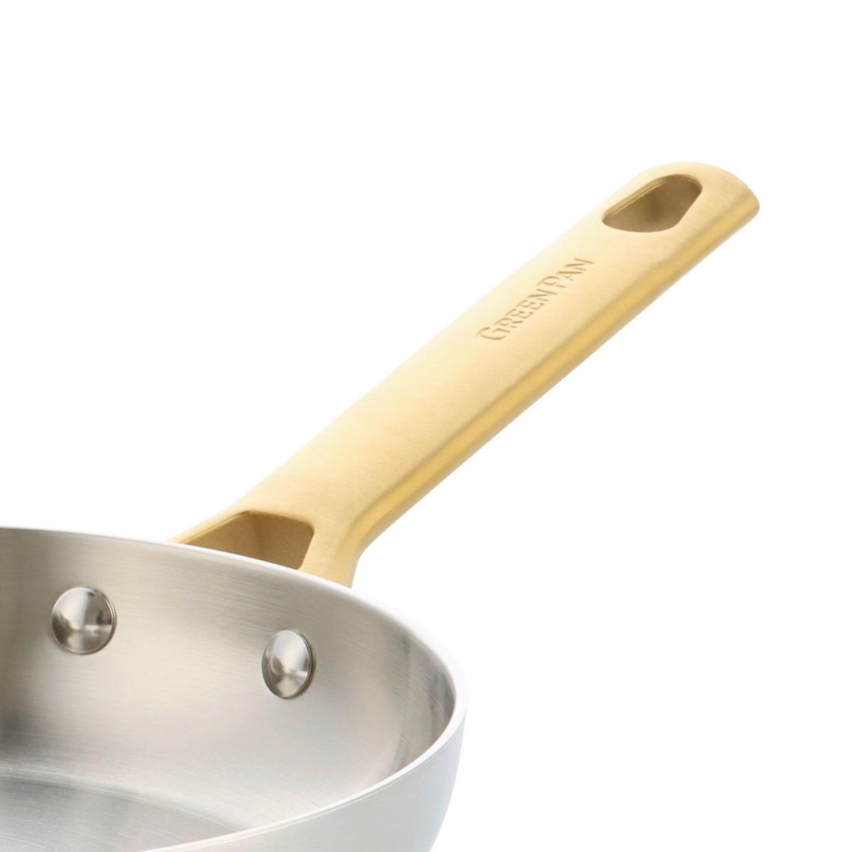 PFANNENSET Padova Reserve Edelstahl 2-teilig  - Edelstahlfarben/Goldfarben, Basics, Metall (20 + 28cm) - GreenPan