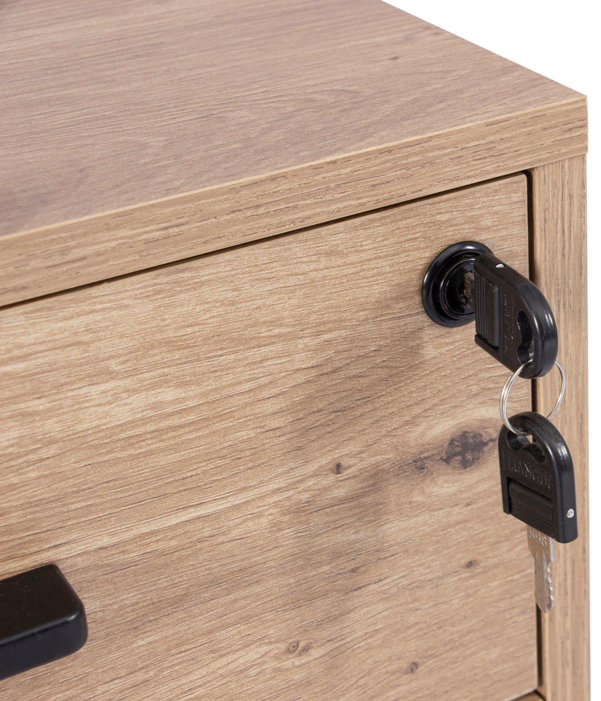 ROLLCONTAINER 43/56/60 cm  - Schwarz/Eiche Artisan, MODERN, Holzwerkstoff/Kunststoff (43/56/60cm) - Livetastic
