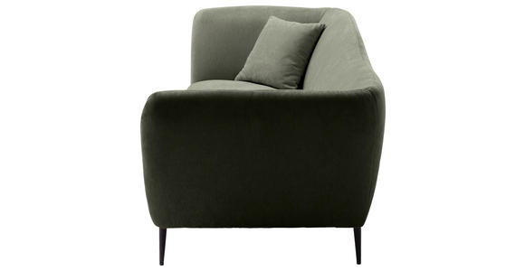 RÉCAMIERE Olivgrün Chenille Zierkissen, Rücken echt  - Schwarz/Olivgrün, KONVENTIONELL, Textil/Metall (224/70/97cm) - Hom`in