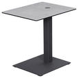 BEISTELLTISCH rechteckig Anthrazit, Grau  - Anthrazit/Grau, Design, Glas/Keramik (45/35/45-65cm) - Dieter Knoll