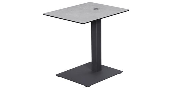 BEISTELLTISCH rechteckig Anthrazit, Grau  - Anthrazit/Grau, Design, Glas/Keramik (45/35/45-65cm) - Dieter Knoll