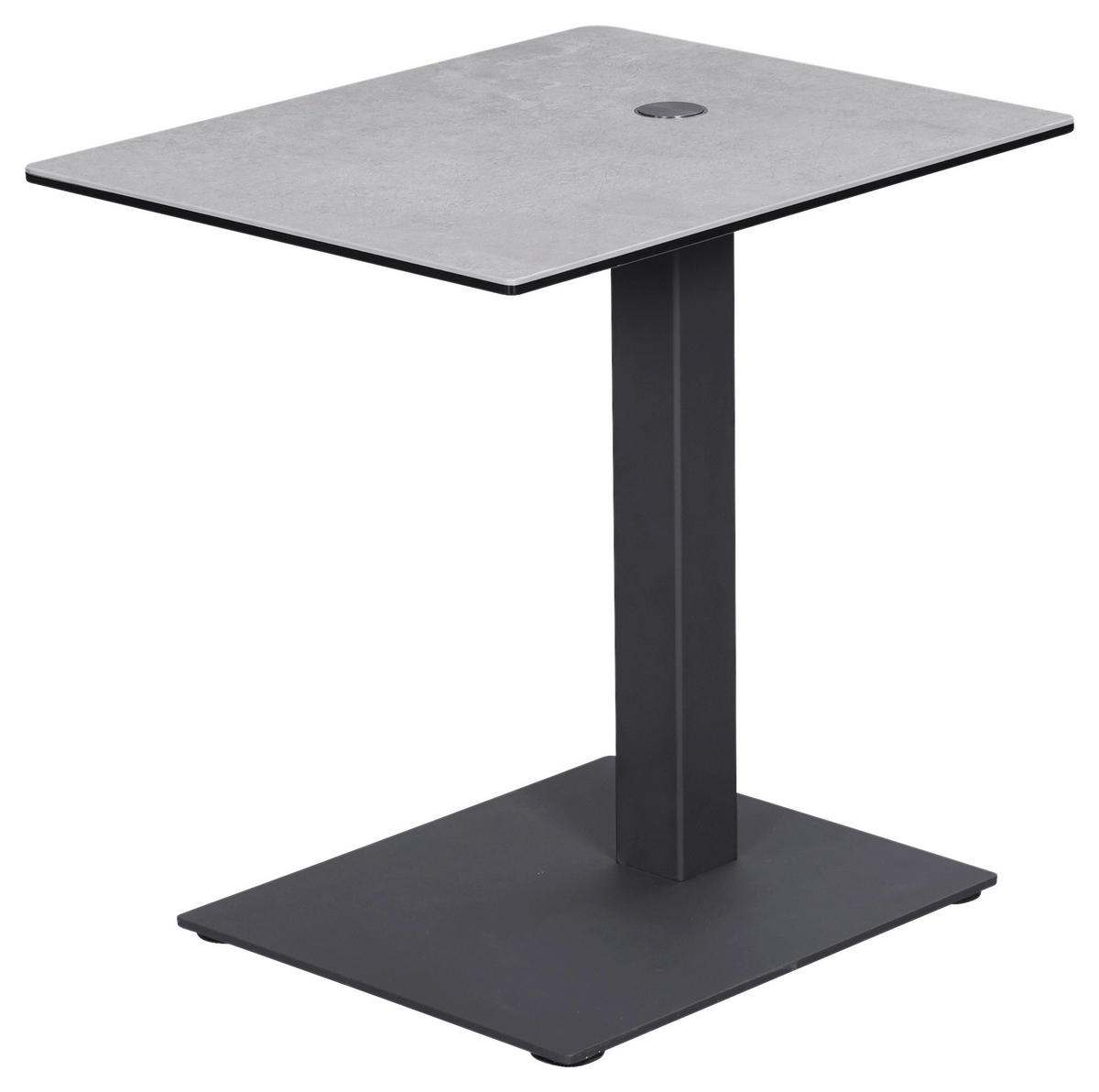 SIDOBORD i metall, glas, keramik 45/35/45-65 cm  - grå/antracit, Design, metall/glas (45/35/45-65cm) - Dieter Knoll
