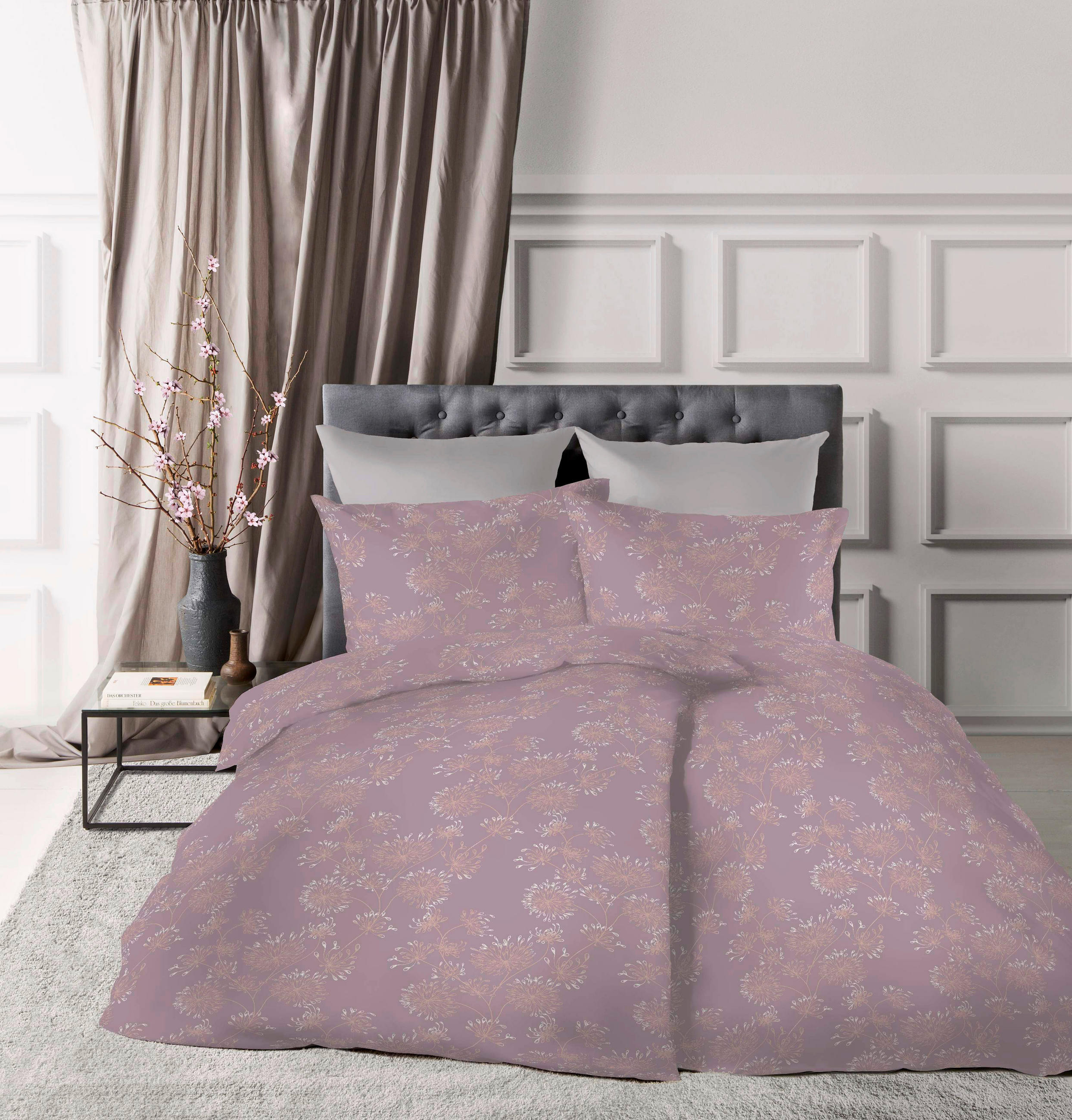 BETTWÄSCHE Black Premium Jersey Interlock-Jersey 135/200 cm  - Mauve, Design, Textil (135/200cm) - Fleuresse