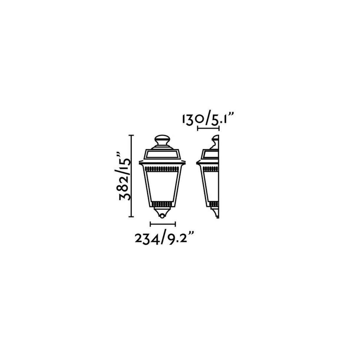 AUßENWANDLEUCHTE 23.4/13/38.2 cm   - Rostfarben, KONVENTIONELL, Metall (23.4/13/38.2cm)