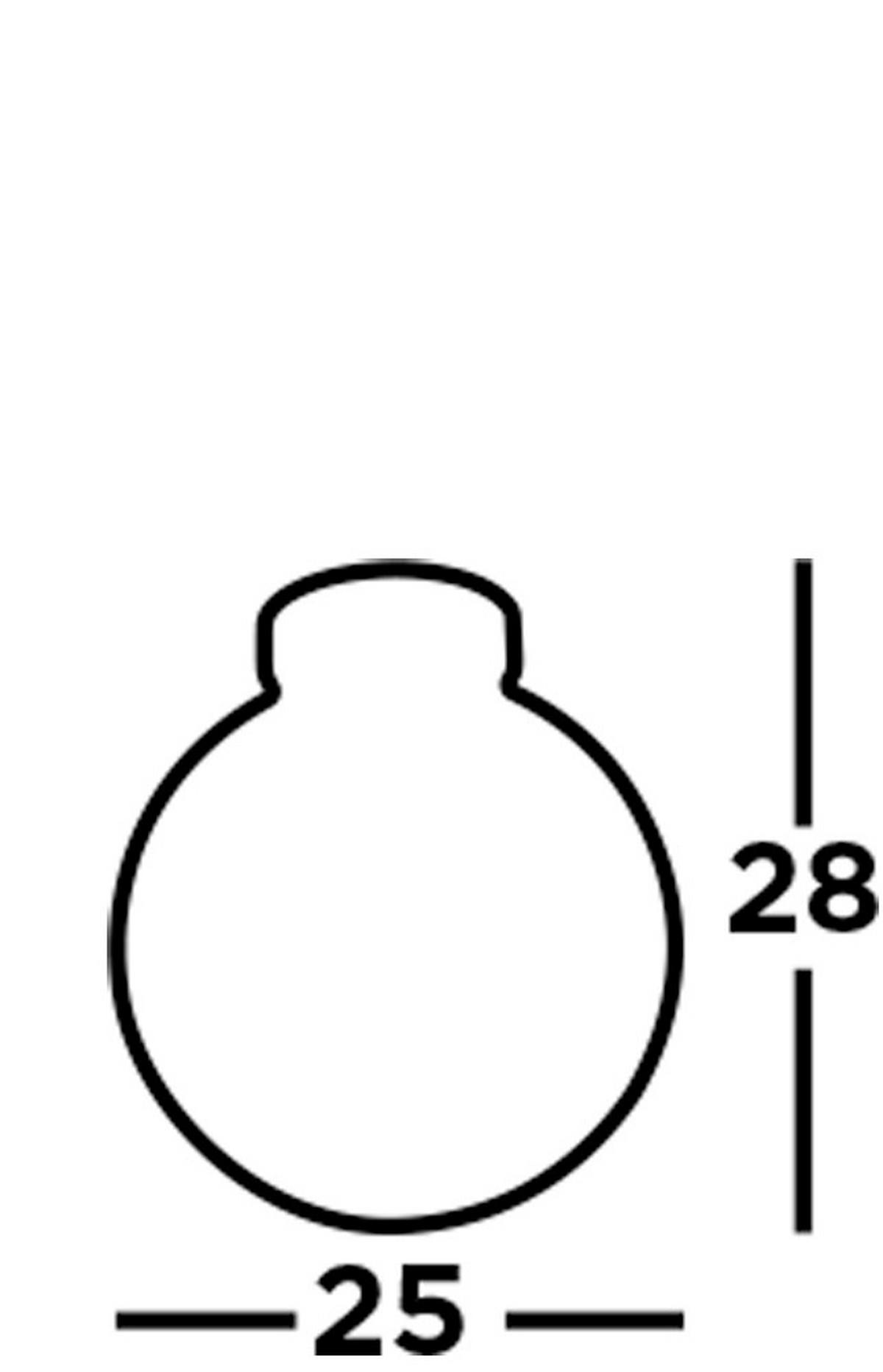 TAKLAMPA Amsterdam  - svart, Modern, metall/glas (25/28/25cm)