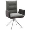ARMLEHNSTUHL DREHBAR 360°  in Flachgewebe  - Edelstahlfarben/Dunkelgrau, Design, Textil/Metall (59/93/59cm) - Dieter Knoll