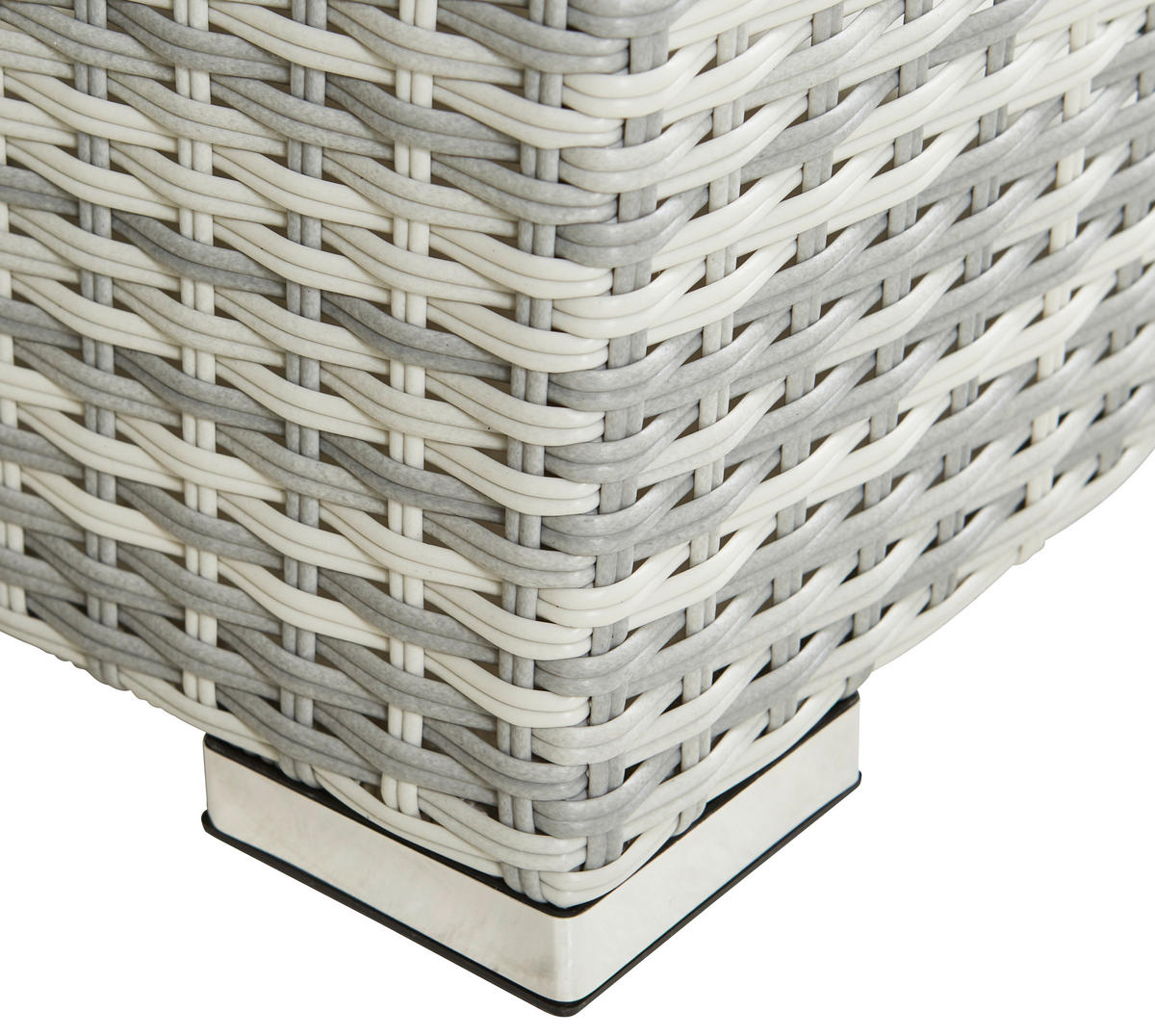 JEDÁLENSKÁ TERASOVÁ SÚPRAVA kov, plast, sklo, textil - sivá, Modern, kov/textil (177/192,5cm) - Ambia Garden