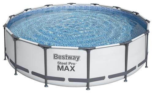 POOLSET 56950GS 427/107 cm  - Blau/Weiß, Basics, Kunststoff/Metall (427/107cm) - Bestway