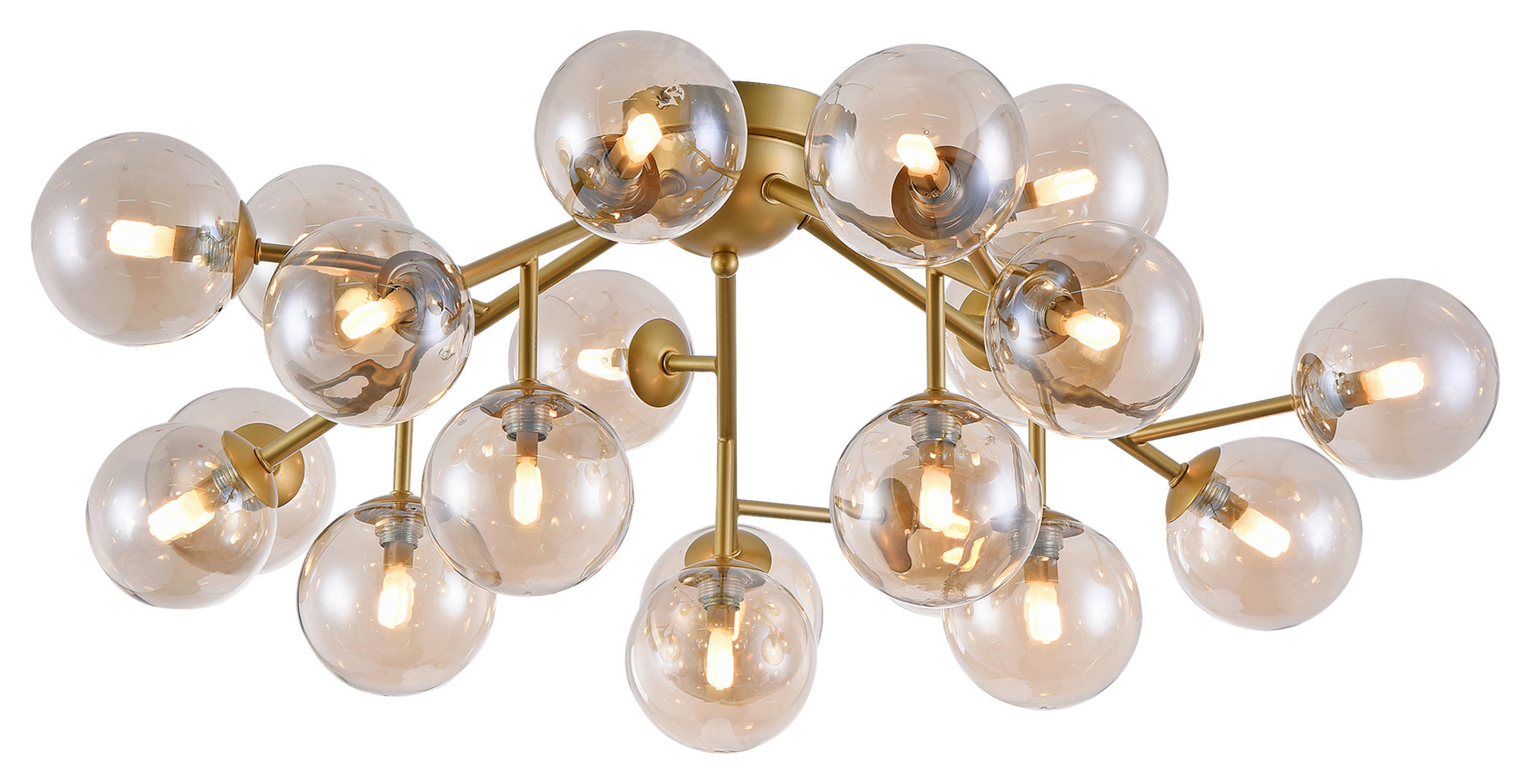DECKENLEUCHTE 75/22,5/75 cm - Goldfarben, Trend, Glas/Metall (75/22,5/75cm) - MAYTONI
