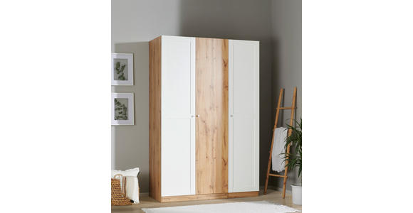 LANDHAUSTÜR 45,4/203/1,8 cm Weiß - Alufarben/Weiß, KONVENTIONELL, Holzwerkstoff/Kunststoff (45,4/203/1,8cm) - Hom`in
