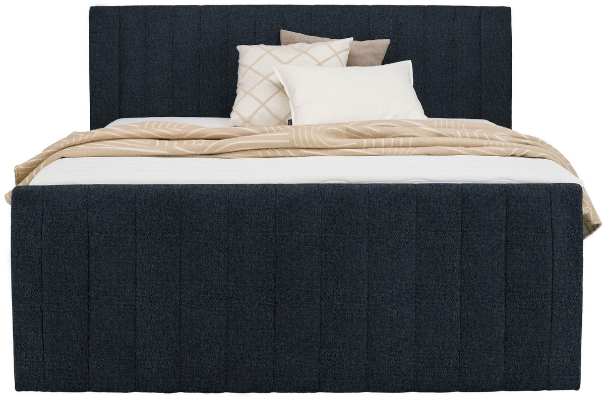 BOXSPRINGBETT 160/200 cm  in Schwarz  - Schwarz, KONVENTIONELL, Kunststoff/Textil (160/200cm) - Boxxx