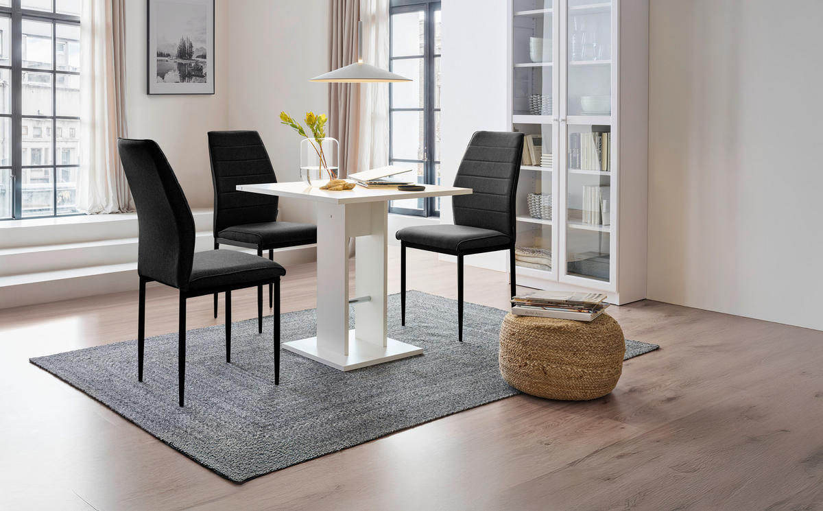 JEDÁLENSKÝ STÔL, biela, 75/75/74 cm - biela, Konventionell, kompozitné drevo (75/75/74cm) - Carryhome