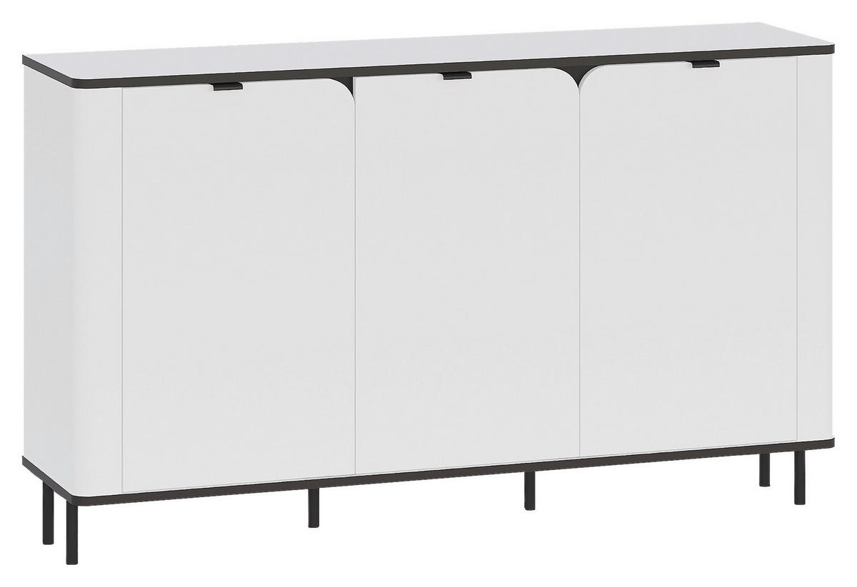 SIDEBOARD  in 136,8/82/35,2 cm  - Schwarz/Weiß, MODERN, Holzwerkstoff/Kunststoff (136,8/82/35,2cm) - Carryhome