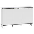 SIDEBOARD  in 136,8/82/35,2 cm  - Schwarz/Weiß, MODERN, Holzwerkstoff/Kunststoff (136,8/82/35,2cm) - Carryhome