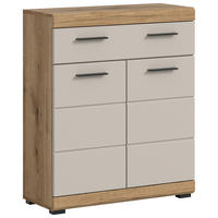 MIDISCHRANK 74/88/31 cm  - Kaschmir/Schwarz, MODERN, Holzwerkstoff/Kunststoff (74/88/31cm) - MID.YOU