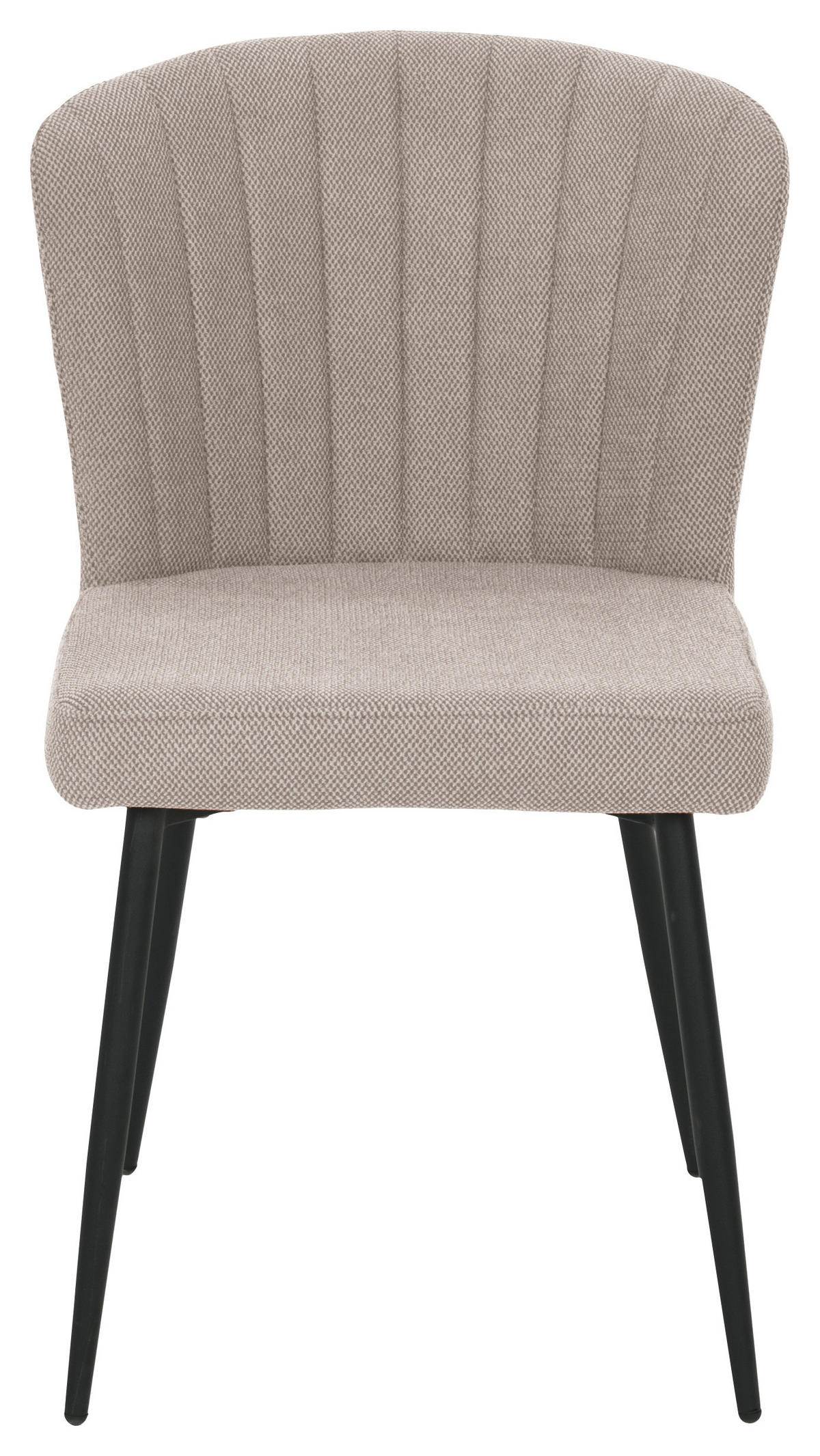 VIERFUßSTUHL  in Eisen Leinenoptik Holz, Metall, Textil  - Taupe/Schwarz, KONVENTIONELL, Holz/Textil (52/82/60cm) - P & B