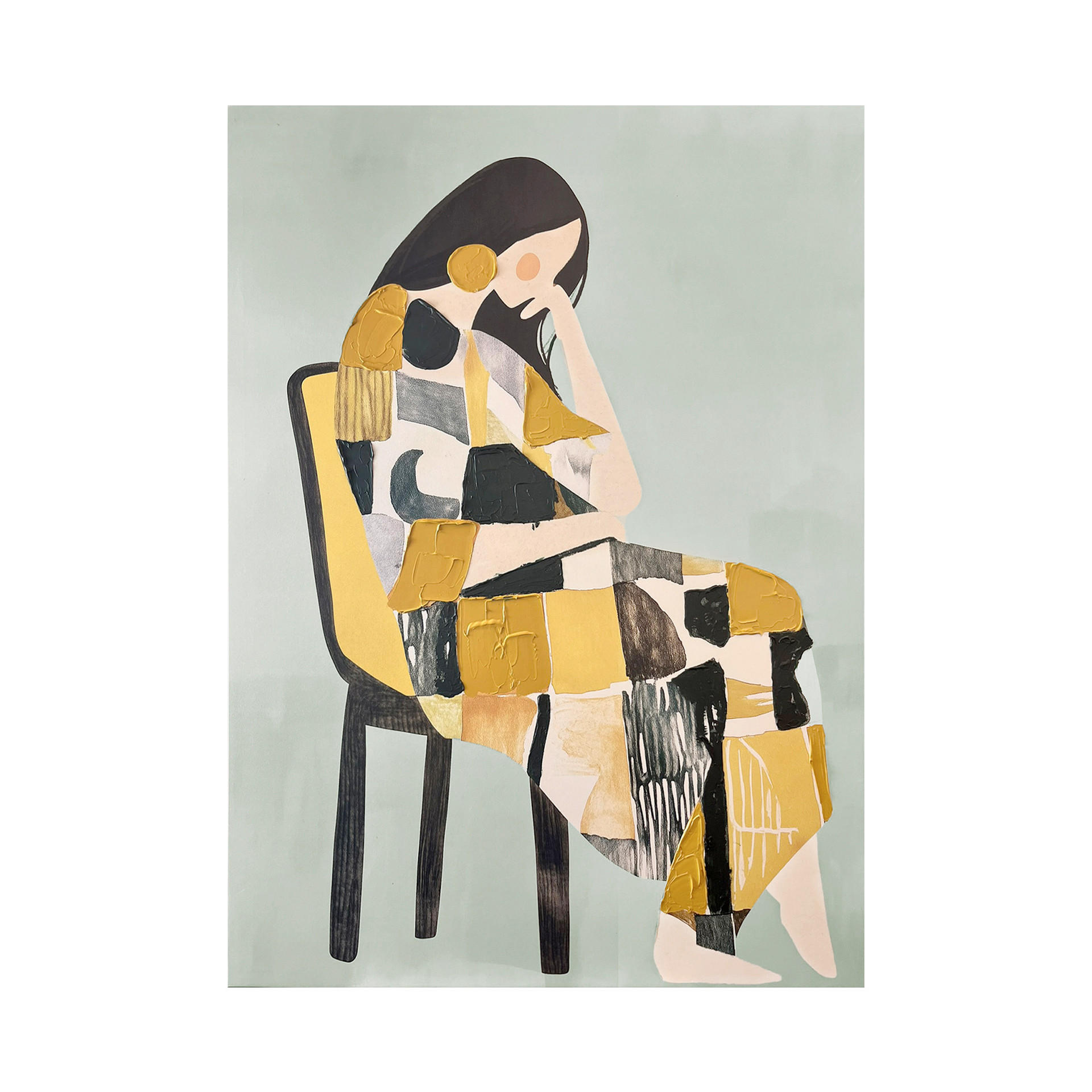 LEINWANDBILD Frauen 70/100 cm  - Multicolor, Basics, Holz/Textil (70/100cm)