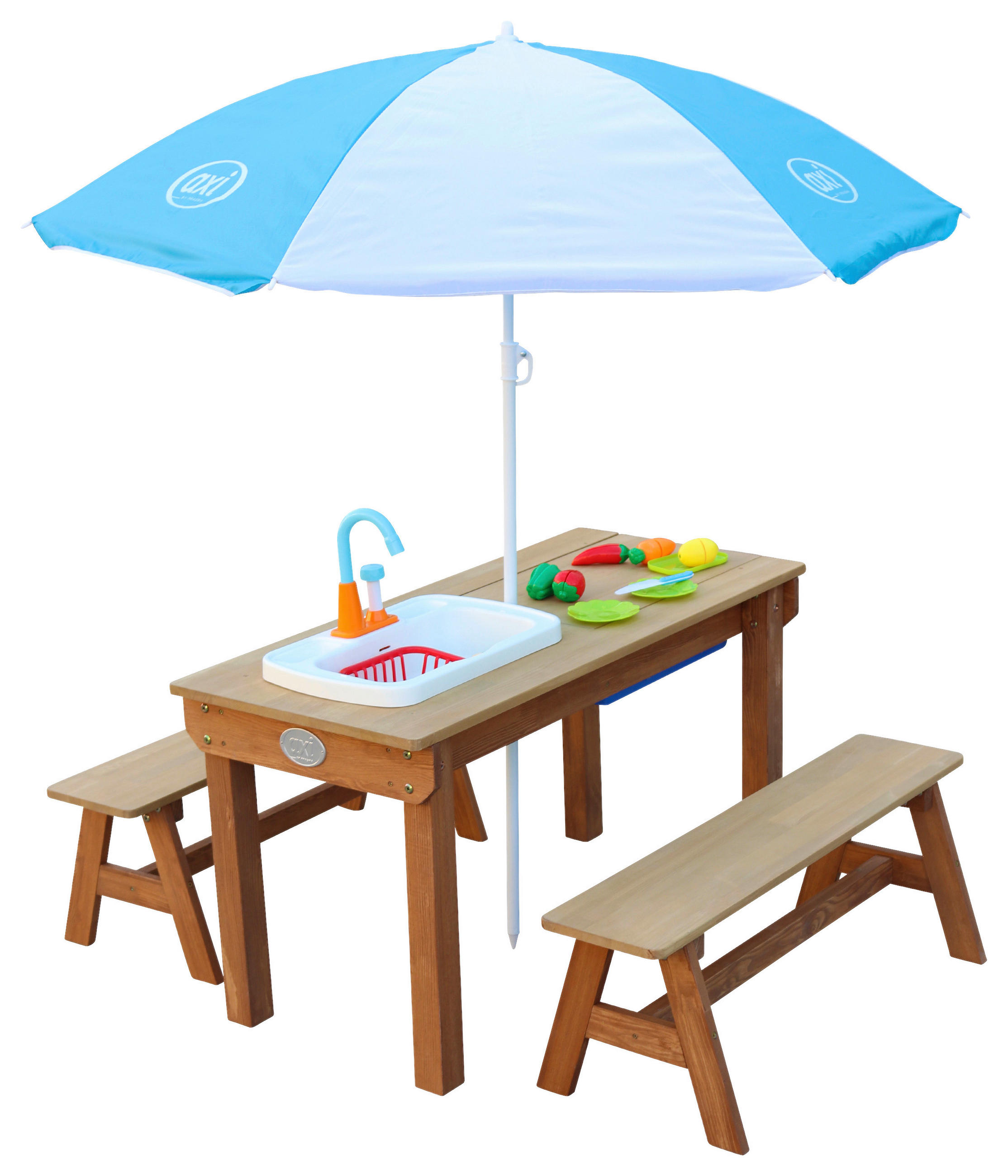 SAND- UND WASSERTISCH Holz, Kunststoff Braun  - Braun, KONVENTIONELL, Holz/Kunststoff (92,5/50,5/94cm) - Ambia Garden
