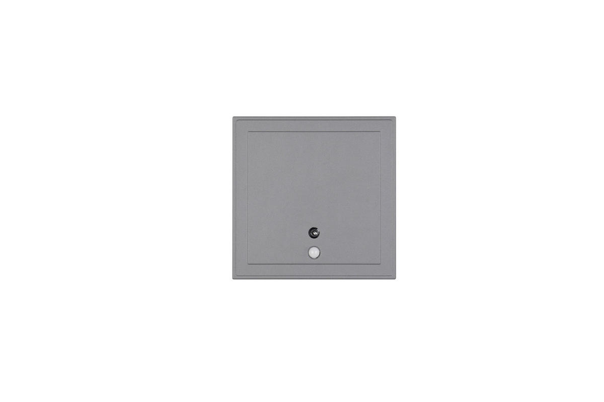 AUSSENWANDLEUCHTE - Anthrazit, Design, Metall (14/14/3,5cm)
