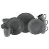 KOMPLETT SERVIS 16 delar  - antracit, Design, keramik - Creatable