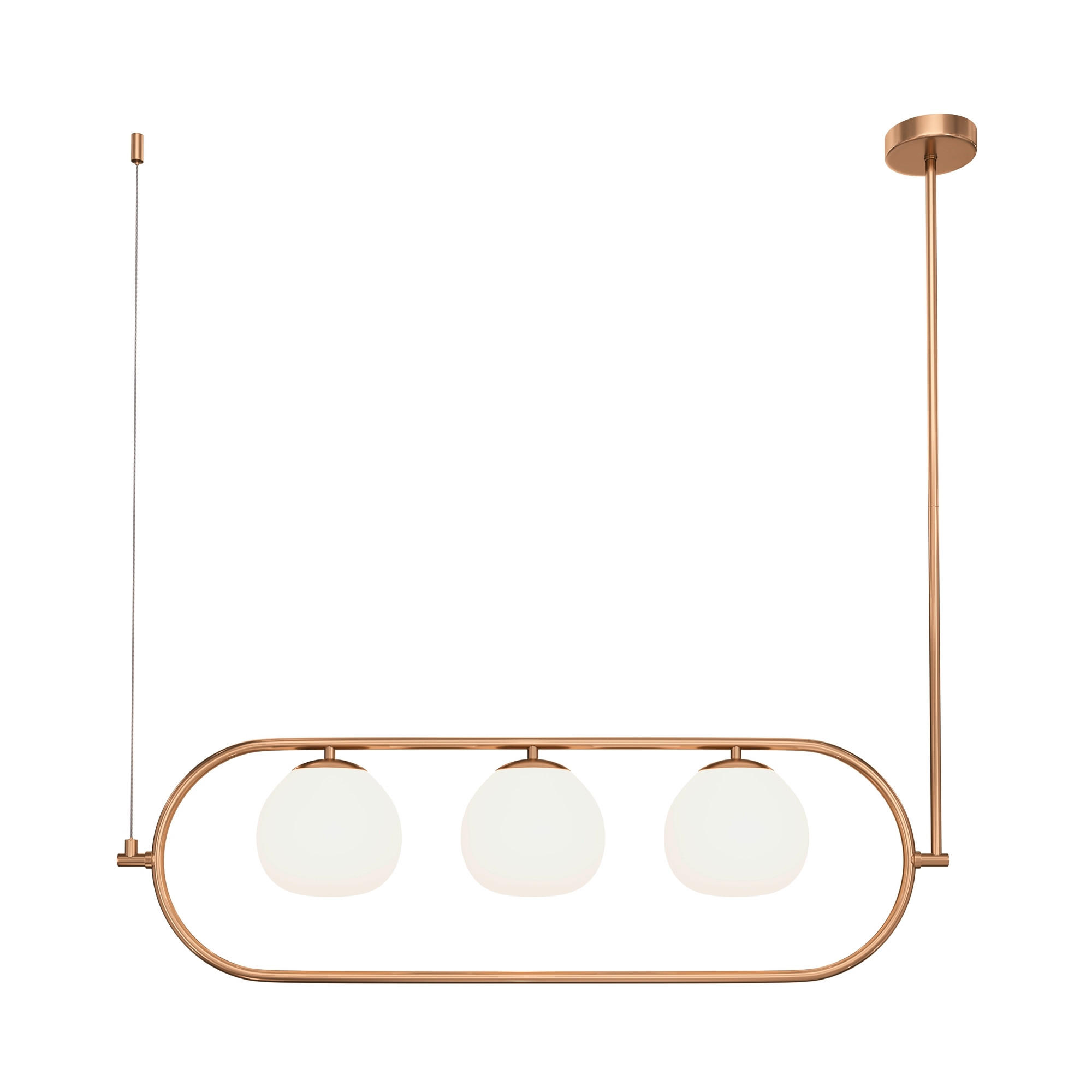 PENDELLEUCHTE 89/25,5/137 cm    - Weiss/Messingfarben, Trend, Glas/Metall (89/25,5/137cm) - MAYTONI