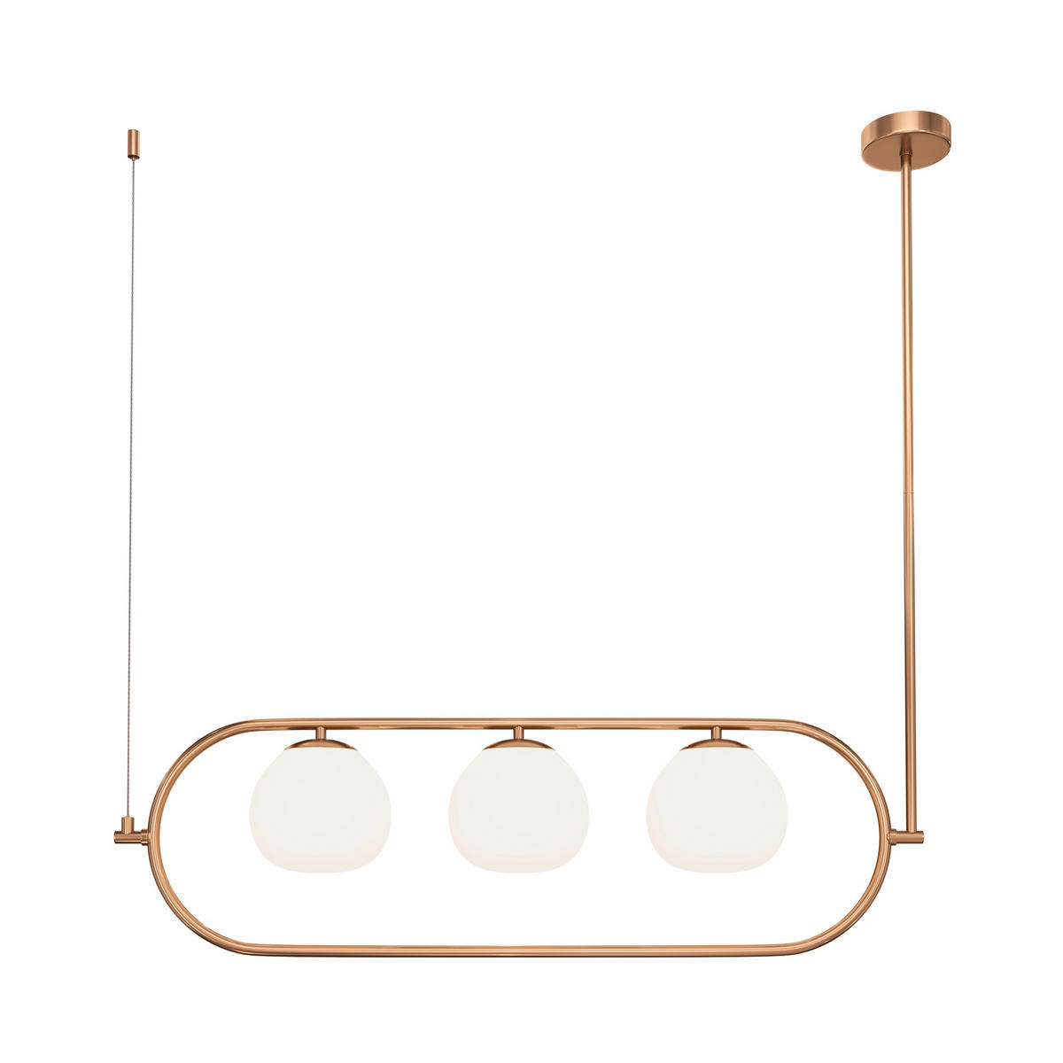 PENDELLEUCHTE 89/25,5/137 cm    - Weiss/Messingfarben, Trend, Glas/Metall (89/25,5/137cm) - MAYTONI