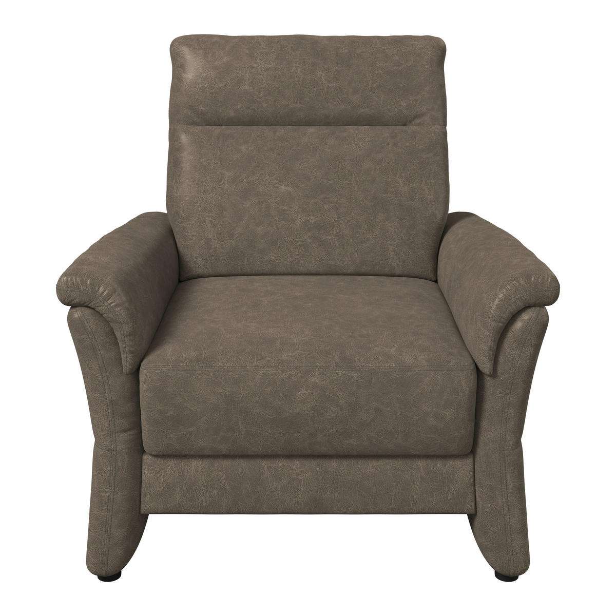 SESSEL Mikrofaser Graubraun  - Graubraun/Schwarz, Konventionell, Kunststoff/Textil (104/98/91cm) - Elegando