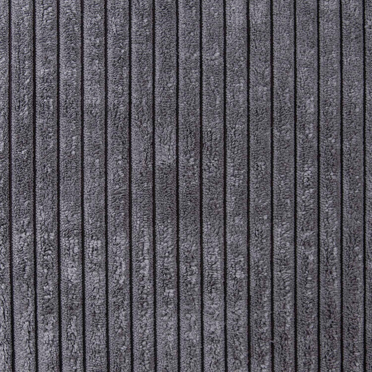 ECKSOFA in Cord Grau  - Schwarz/Grau, Modern, Kunststoff/Textil (278/200cm) - Livetastic