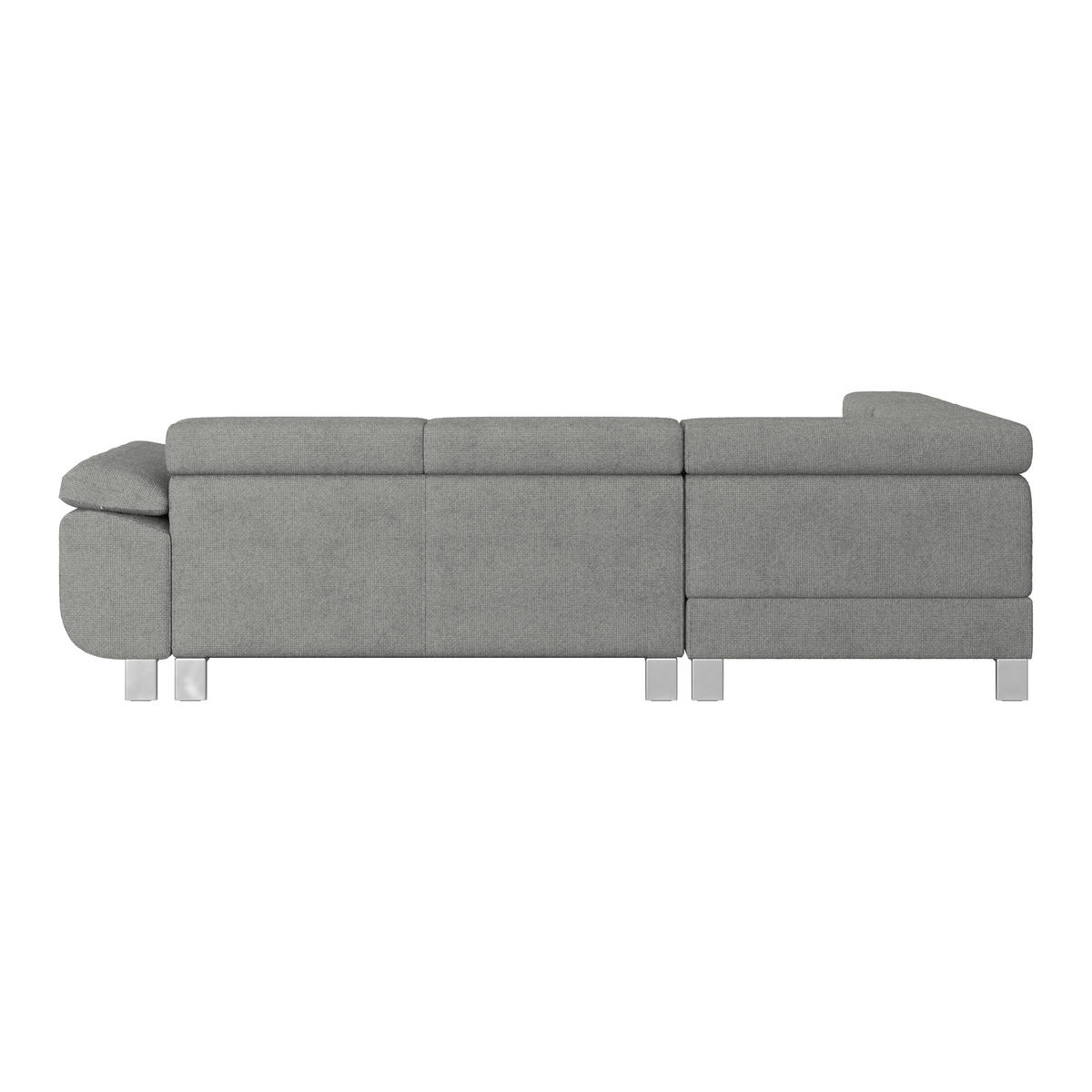 ECKSOFA in Drell Dunkelgrau  - Dunkelgrau, Modern, Textil/Metall (230/270cm) - MID.YOU