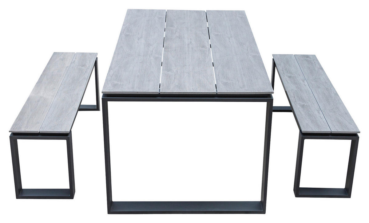 VRTNA KLOP  aluminij  - črna/siva, Moderno, kovina/umetna masa (160/44/36cm) - Ambia Garden