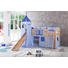 KINDERKISSEN - Dunkelblau/Hellblau, Design, Textil