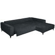 ECKSOFA  in Chenille Dunkelgrau  279/222 cm  - Dunkelgrau/Schwarz, KONVENTIONELL, Kunststoff/Textil (279/222cm) - Hom`in