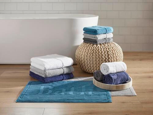 HANDTUCH BONITA Dunkelblau - Dunkelblau, Natur, Textil (50/100cm) - Bio:Vio