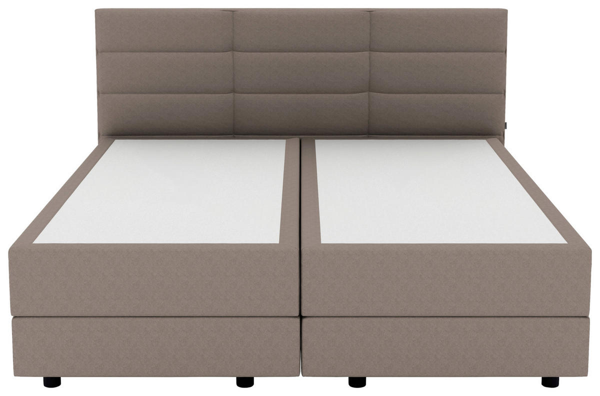 BOXSPRINGBETT 160/200 cm  in Hellbraun  - Hellbraun/Schwarz, KONVENTIONELL, Holzwerkstoff/Kunststoff (160/200cm) - Musterring