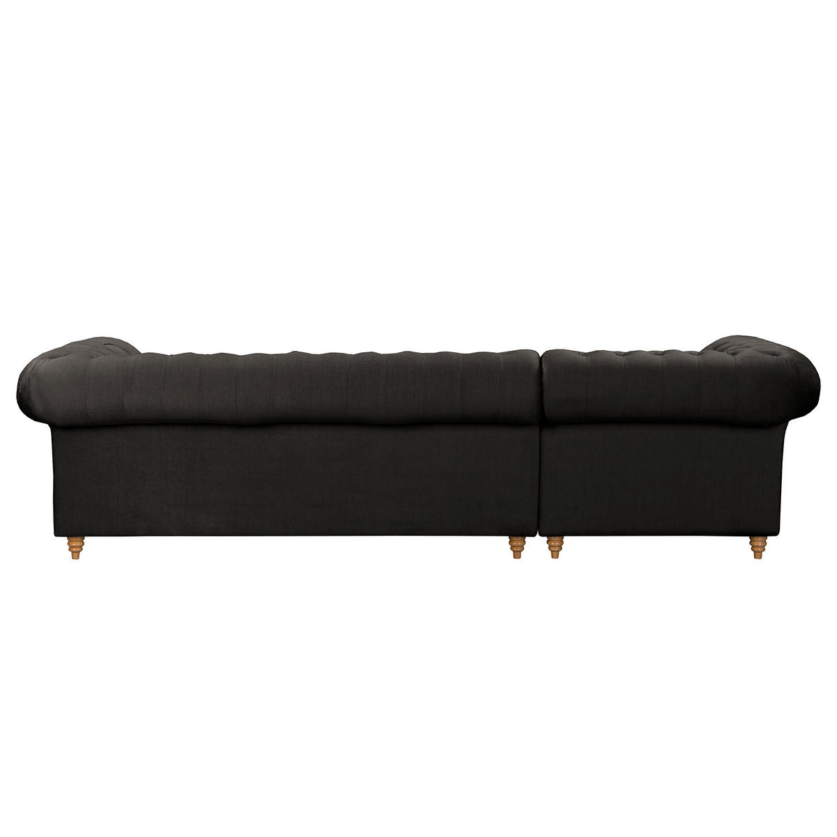 ECKSOFA Laura Anthrazit Mikrofaser  - Anthrazit/Creme, Design, Holz/Textil (182/284cm) - P & B