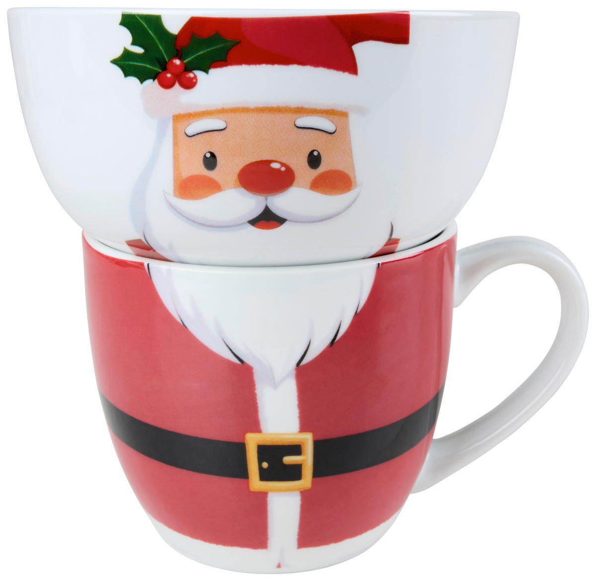 KAFFEEBECHERSET 2-teilig  - Weiss/Gelb, Lifestyle, Keramik - X-Mas