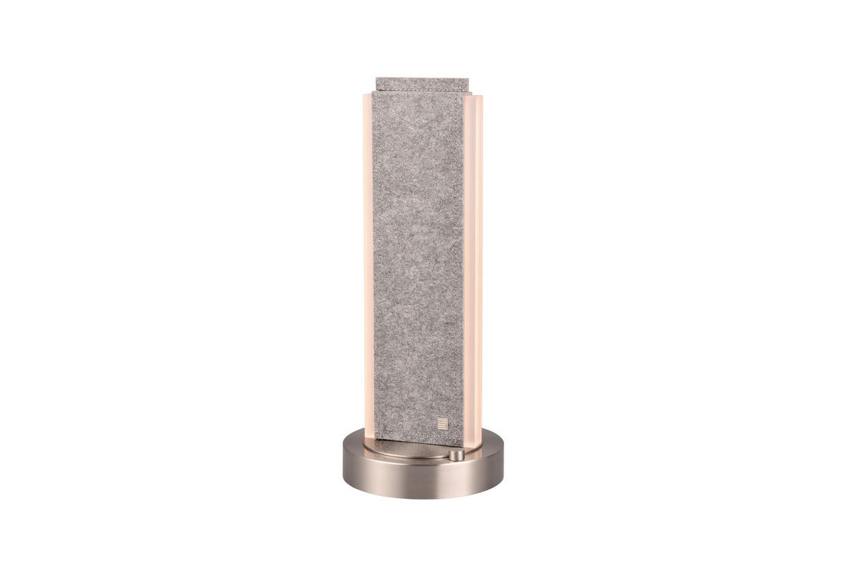 LED-TISCHLEUCHTE 21/51 cm   - Grau/Nickelfarben, Design, Textil/Metall (21/51cm) - Cinque
