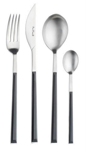 Set De Tacâmuri 24 piese  SUSHI PRO  - culoare inox/negru, Basics, plastic/metal (25,5/7/5,3cm) - Pintinox