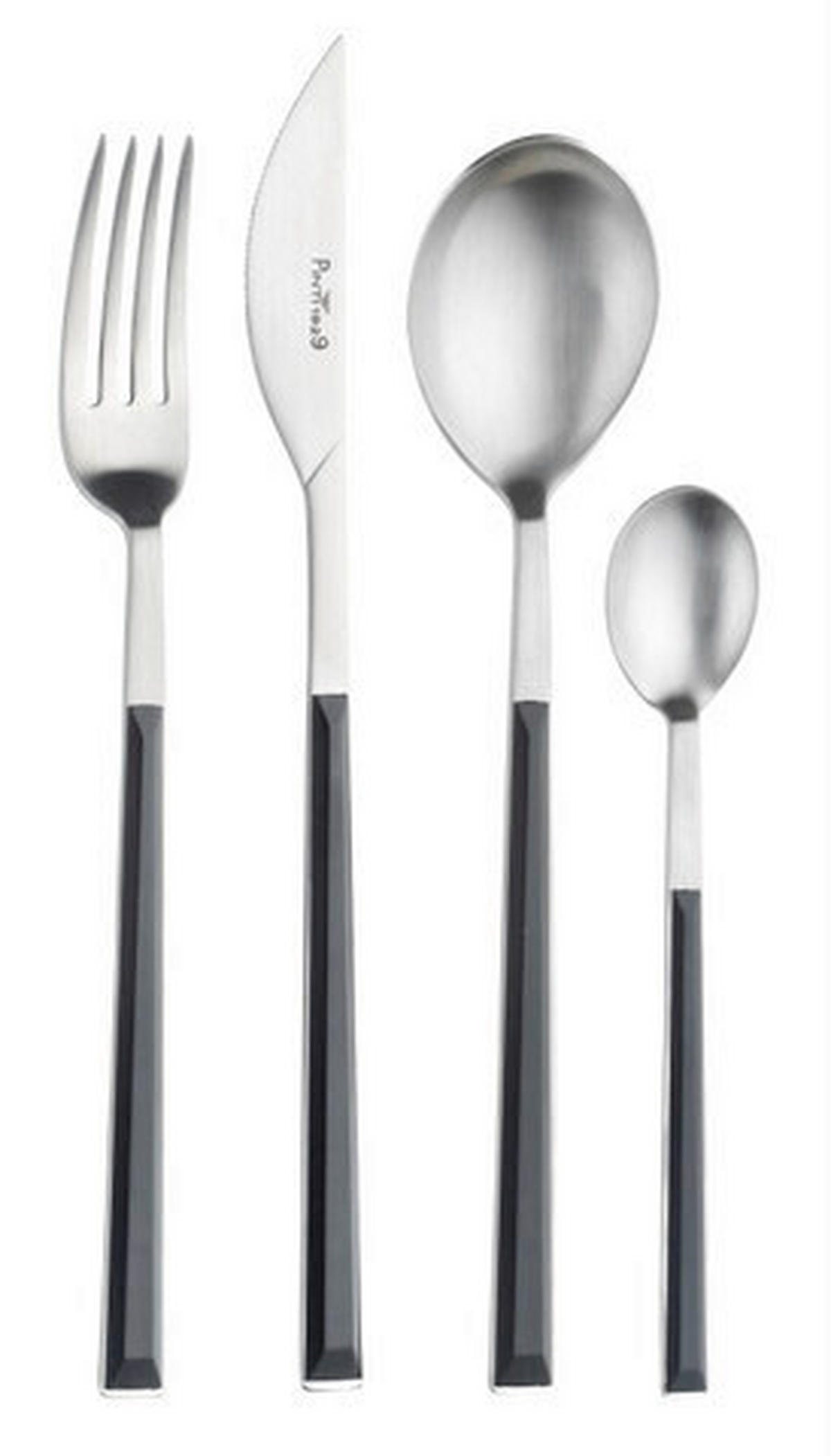 Set De Tacâmuri 24 piese  SUSHI PRO  - culoare inox/negru, Basics, plastic/metal (25,5/7/5,3cm) - Pintinox