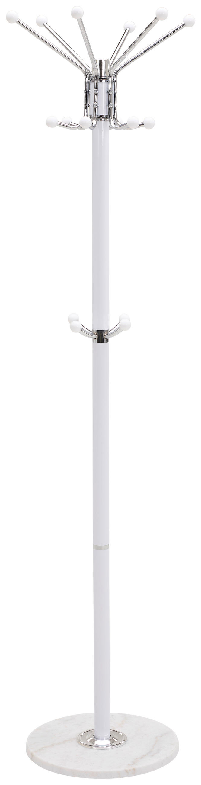 KLEIDERSTÄNDER Weiss 37/172/37 cm   - Weiss, Basics, Kunststoff/Stein (37/172/37cm) - Carryhome