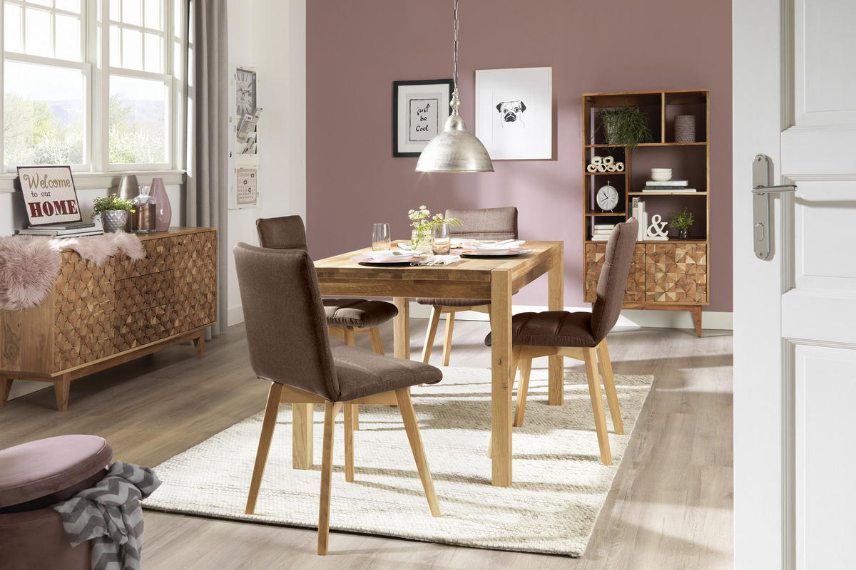 JEDÁLENSKÝ STÔL, divoký dub, farba duba, 120/80/75 cm - farba duba, Konventionell, drevo (120/80/75cm) - Carryhome