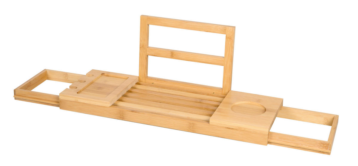 BADEWANNENABLAGE - Braun, Basics, Holz (92/18/20cm)