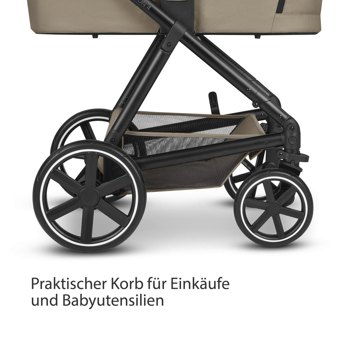 KINDERWAGENSET  Vicon 4  Reed  - Beige/Schwarz, Basics, Textil/Metall (91/61/110cm) - ABC Design