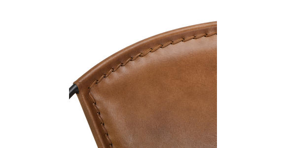 SESSEL in Echtleder Braun, Schwarz  - Schwarz/Braun, LIFESTYLE, Leder/Metall (68/70/62cm) - Landscape