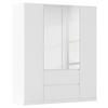DREHTÜRENSCHRANK 181/210/54 cm 4-türig Weiß, Silberfarben  - Silberfarben/Weiß, Basics, Holzwerkstoff (181/210/54cm) - Rauch Möbel