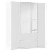 DREHTÜRENSCHRANK in Weiss, Silberfarben  - Weiss/Silberfarben, Basics, Holzwerkstoff (181/210/54cm) - Rauch Möbel