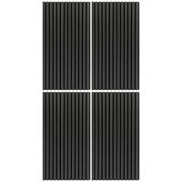 AKUSTIKPANEEL Echtholz 52/104/2,2 cm 4 Stück  - Schwarz, KONVENTIONELL, Holz/Kunststoff (52/104/2,2cm) - Xora