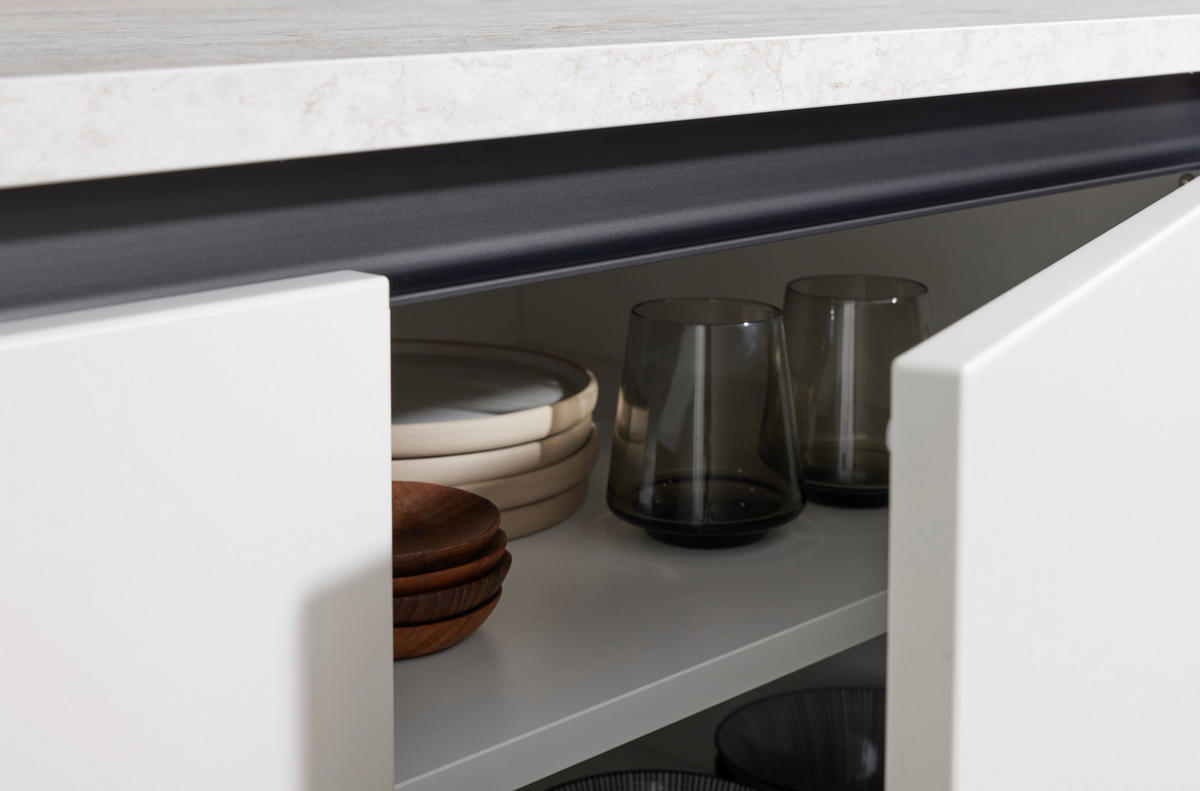 EINBAUKÜCHE   - Weiß, Design, Holzwerkstoff - Novel