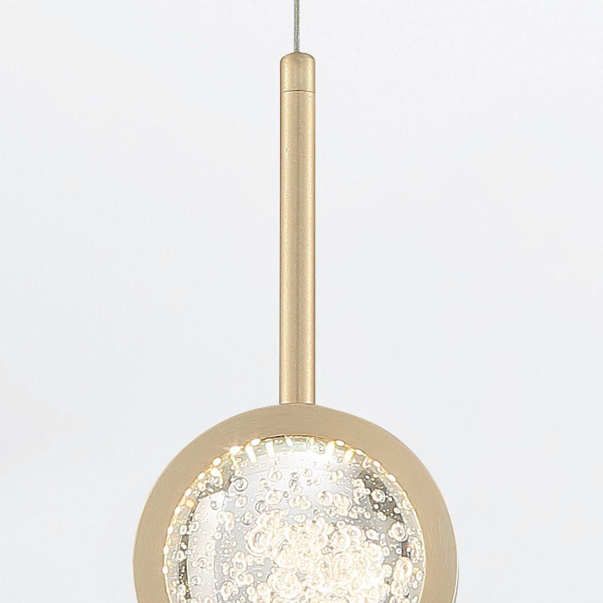 PENDELLEUCHTE 67,5/12,2 cm    - Goldfarben, Basics, Glas/Metall (67,5/12,2cm) - Elstead Lighting